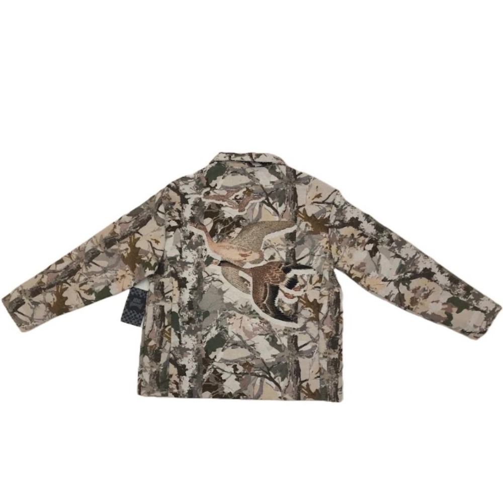 Rebel Vengeance Tapestry Jacket Mens Large Camo Duck Print Button Up Shirt NWT - Picture 12 of 15